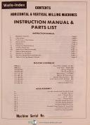Wells-Index-Wells Index 747, 747VS 847 860, Milling Machine, Instructions & Parts Manual-747-747VS-847-860-01